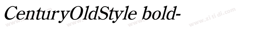 CenturyOldStyle bold字体转换